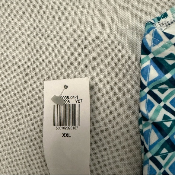 Old Navy Tie Shoulder Underwire Tankini Swim Top Size XXL NWT in Batik Blue - Picture 5 of 5